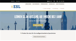Desktop Screenshot of esl-sprachreisen.at