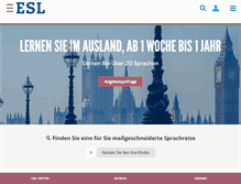 Tablet Screenshot of esl-sprachreisen.at